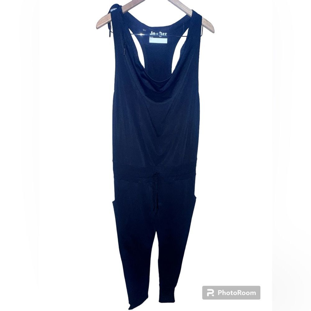 NWT Jo+Jax Unitard Jumpsuit Black Dance Ballet Warm Up Relaxed Sleeveless. XS